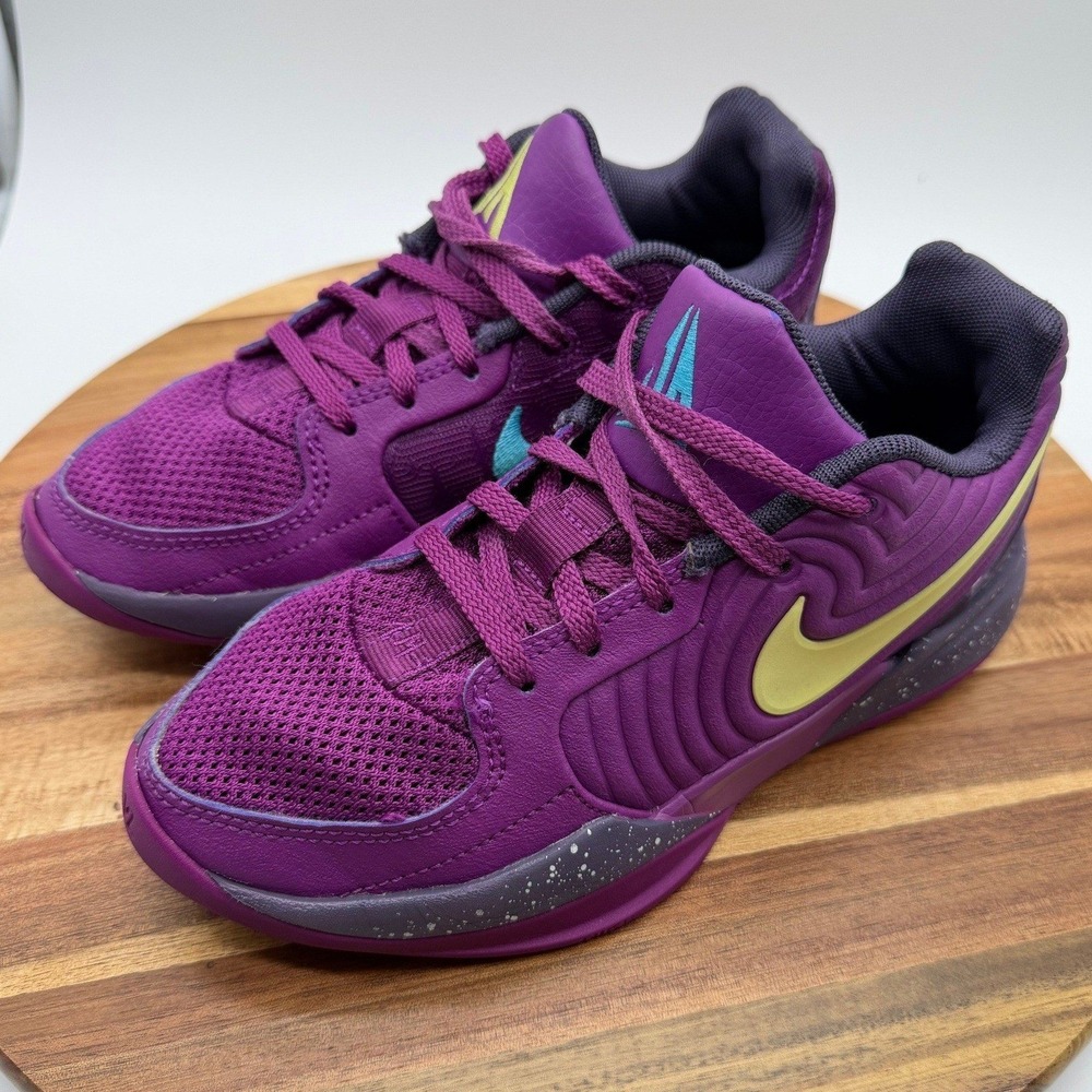 Nike Ja 2 Kid's US 2Y UK 1.5 Purple Stardust Basketball Shoes 0342